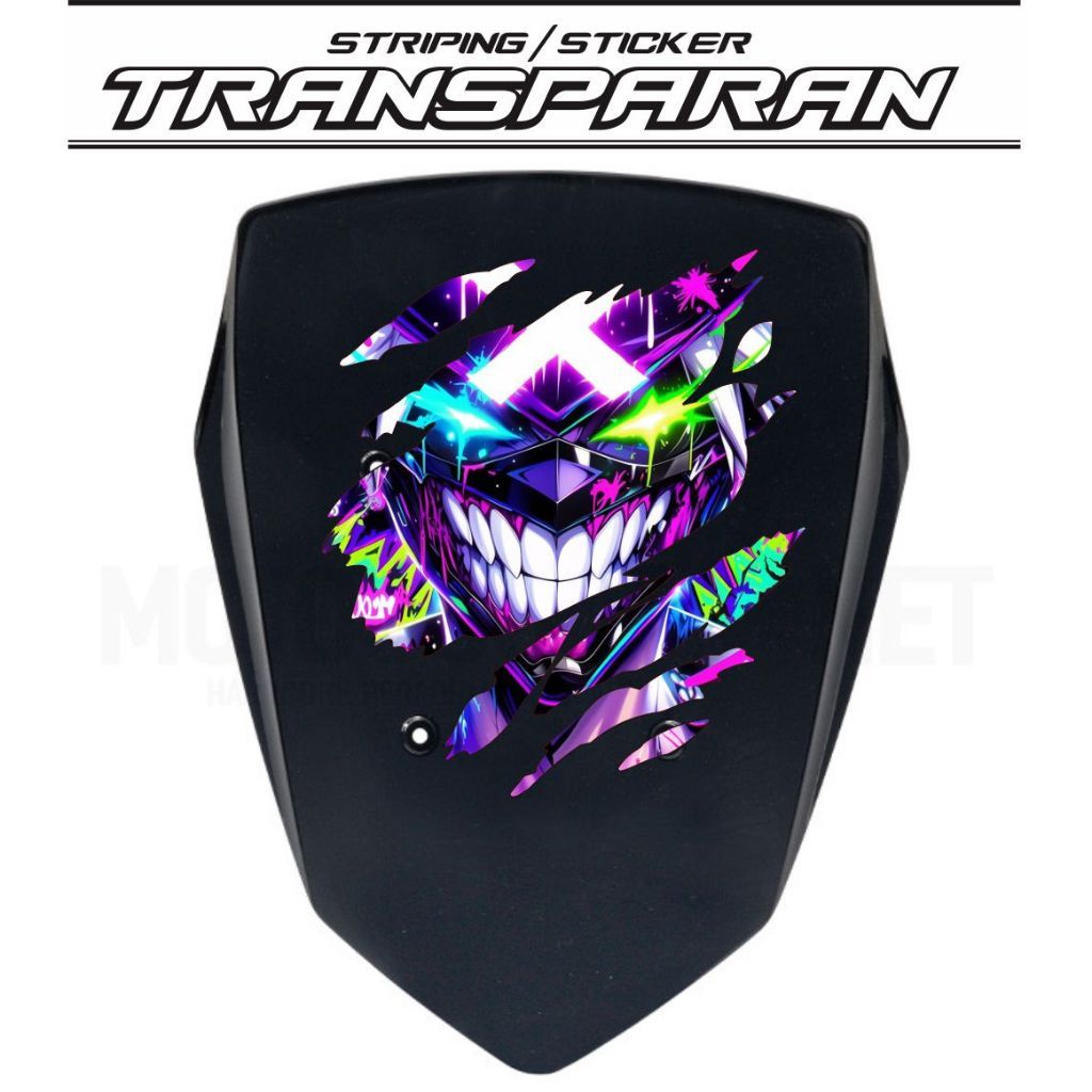 COOL STICKER / TRANSPARKENT UVIVERSAL VISOR STICKER NMAX / PCX