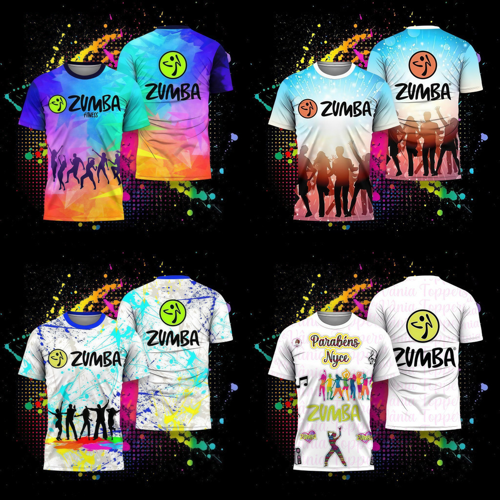 O-คอ Zumba สวมใส่ Zumba Dance เสื้อยืด Tie-Dye Sublimation เสื้อผู้หญิง Zumba เสื้อคุณภาพสูงผ้า Unis