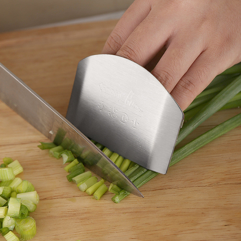 Hot Sale#Enlarge Double Finger304Stainless Steel Finger Guard Finger Protector Kitchen Gadget Vegeta