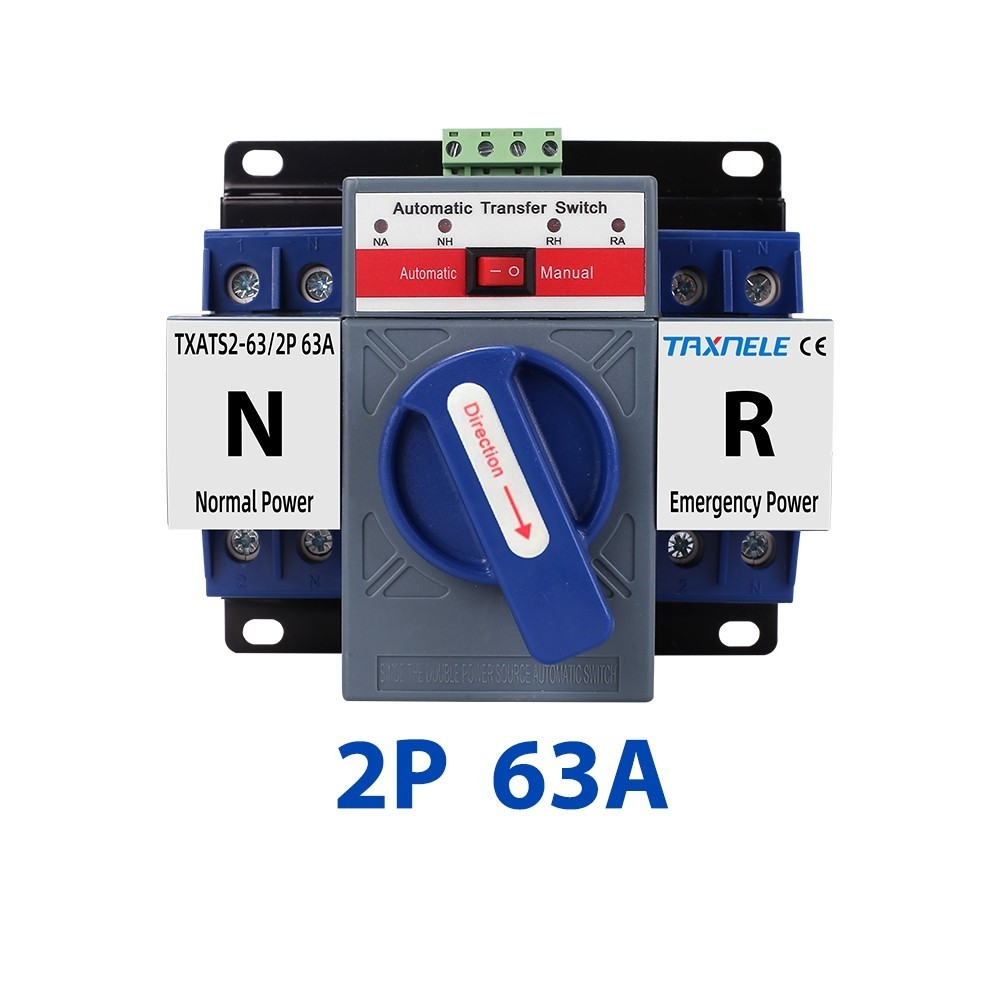 Taxnele ATS 2P 4P 63A 230V Circuit Breaker Dual Power Automatic Transfer Switch สวิตช์อัตโนมัติ - รูปที่ 7