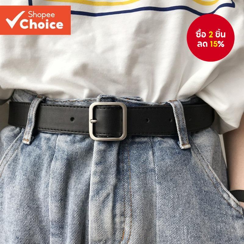 Cexika ใหม่ Casual Pin Buckle เข็มขัดหนังอุปกรณ์เสริมโลหะ Ladys เข็มขัดเกาหลี Ulzzang สายรัดเอวสําหรับกางเกงยีนส์ 105 ซม.