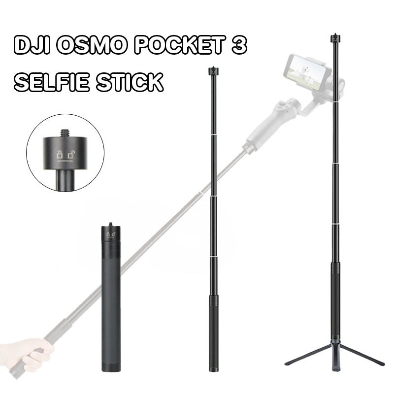2-in-1 Dji Osmo Pocket 3 Selfie Stick ไม้เซลฟี ขาตั้งกล้องอลูมิเนียมสําหรับ Insta360 X5 / Dji Action 5 Pro / Gopro