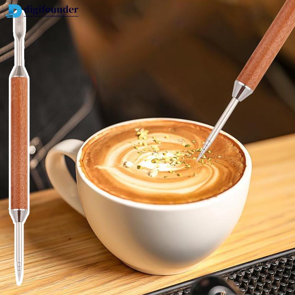 DIGIFOUNDER สแตนเลสสตีลกาแฟเข็มดึงดอกไม้เข็ม Espresso Latte Decor Art ปากกาไม้เข็ม Barista เครื่องมื