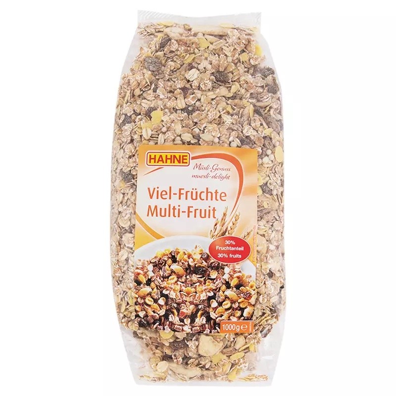 ฮาทเน่มูสลี่ผลไม้ 1กก. Hahne Muesli Fruit Fravours 1kg.