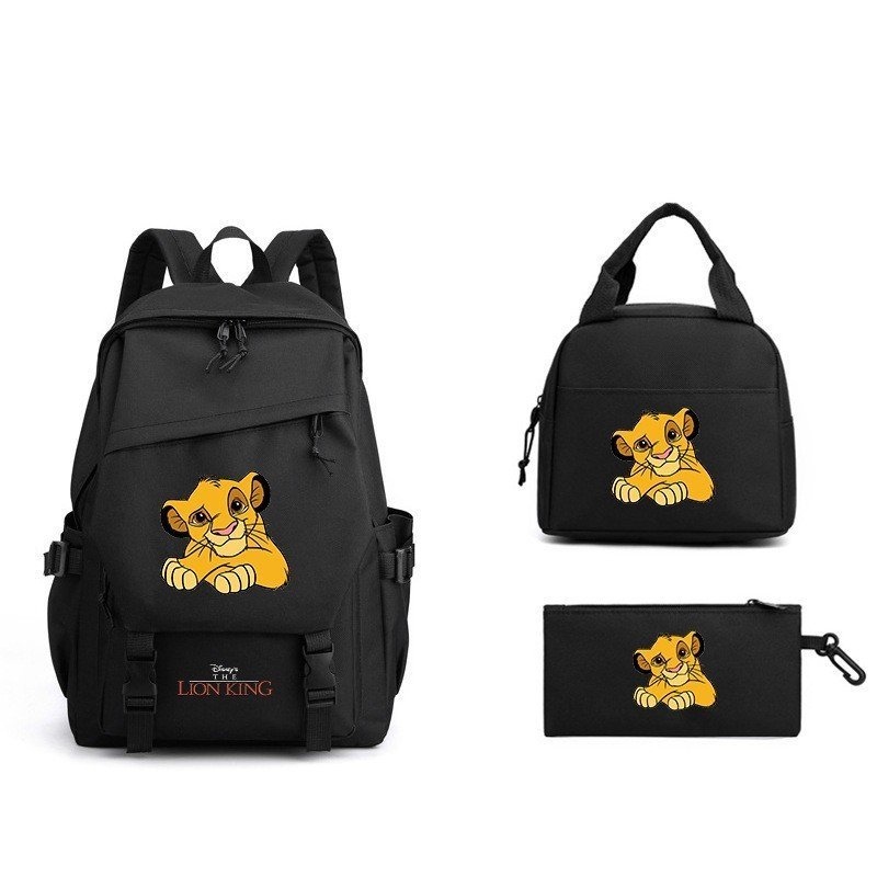 ชุดชิ้นเดียวและเป้สำหรับเด็ก แบบการ์ตูน พร้อมกระเป๋าอาหารกลางวันและดินสอ 82NF