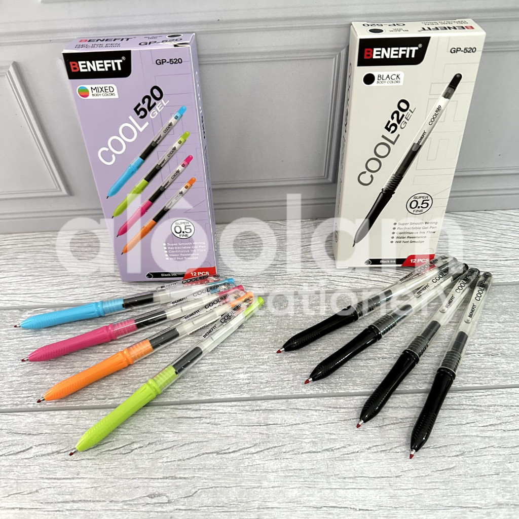 Azka DOZEN (12 เมล็ด) Benefit Cool Gp-520 Gel Pen