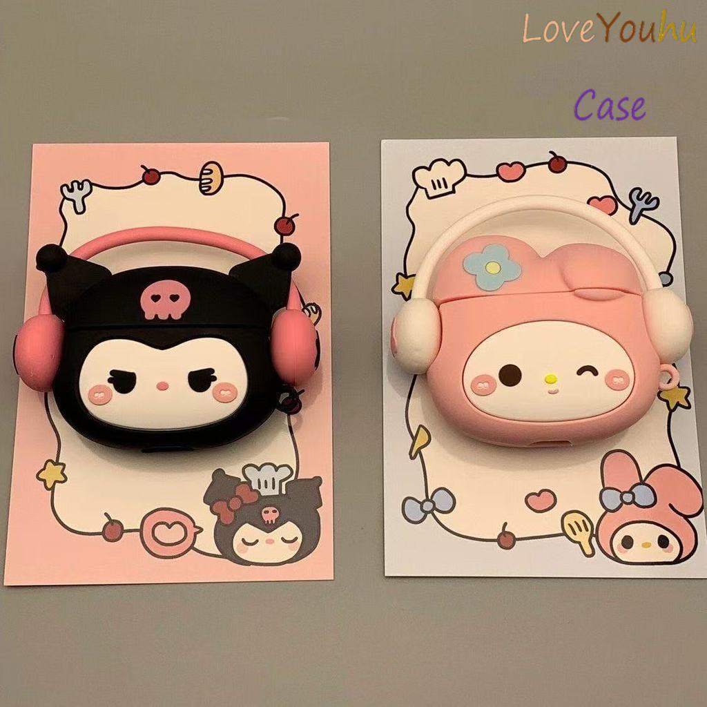 Loveyouhu สําหรับ GOOJODOQ J201 J206 J228 J229 หูฟังบุคลิกภาพ Kuromi รูปแบบ