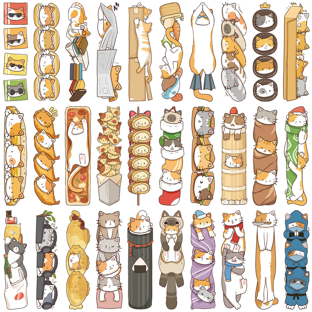 30ชิ้นแมวน่ารักที่คั่น ทําเอง สร้างสรรค์ตกแต่งที่คั่นของขวัญเล็กๆสําหรับเด็กนักเรียนหนังสือคนรัก