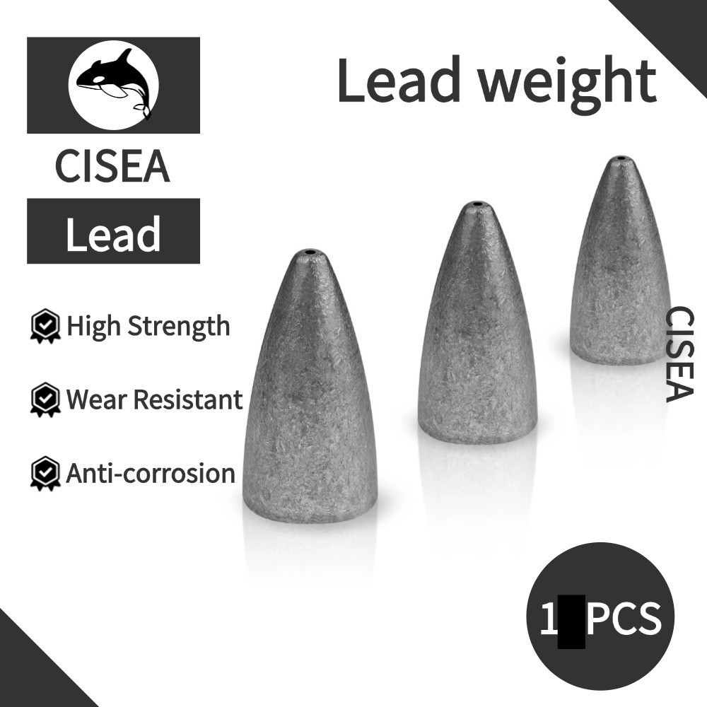 CISEA F52 1.8-40g lead weight กัดตะกั่ว ประเภทตกปลา ปากกาตะกั่ว การจัดเรียงแบบวงกลม ตะกั่ว 1PCS