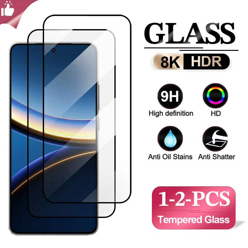 POCO F7 Pro 1-2 ชิ้นกระจกนิรภัยสําหรับ POCO F8 F7 Ultra M6 F6 X7 X6 M4 M3 Pro C75 C71 C85 C65 C71 F3