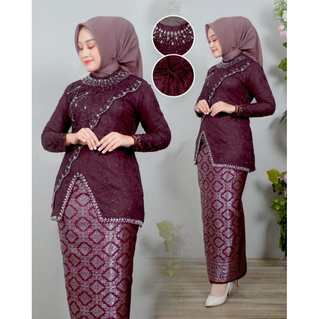 ล่าสุด shaumy kebaya / ล่าสุด jasmine kebaya / rosella / qiyubi / ผ้าคลุมไหล่ kebaya / party kebaya 