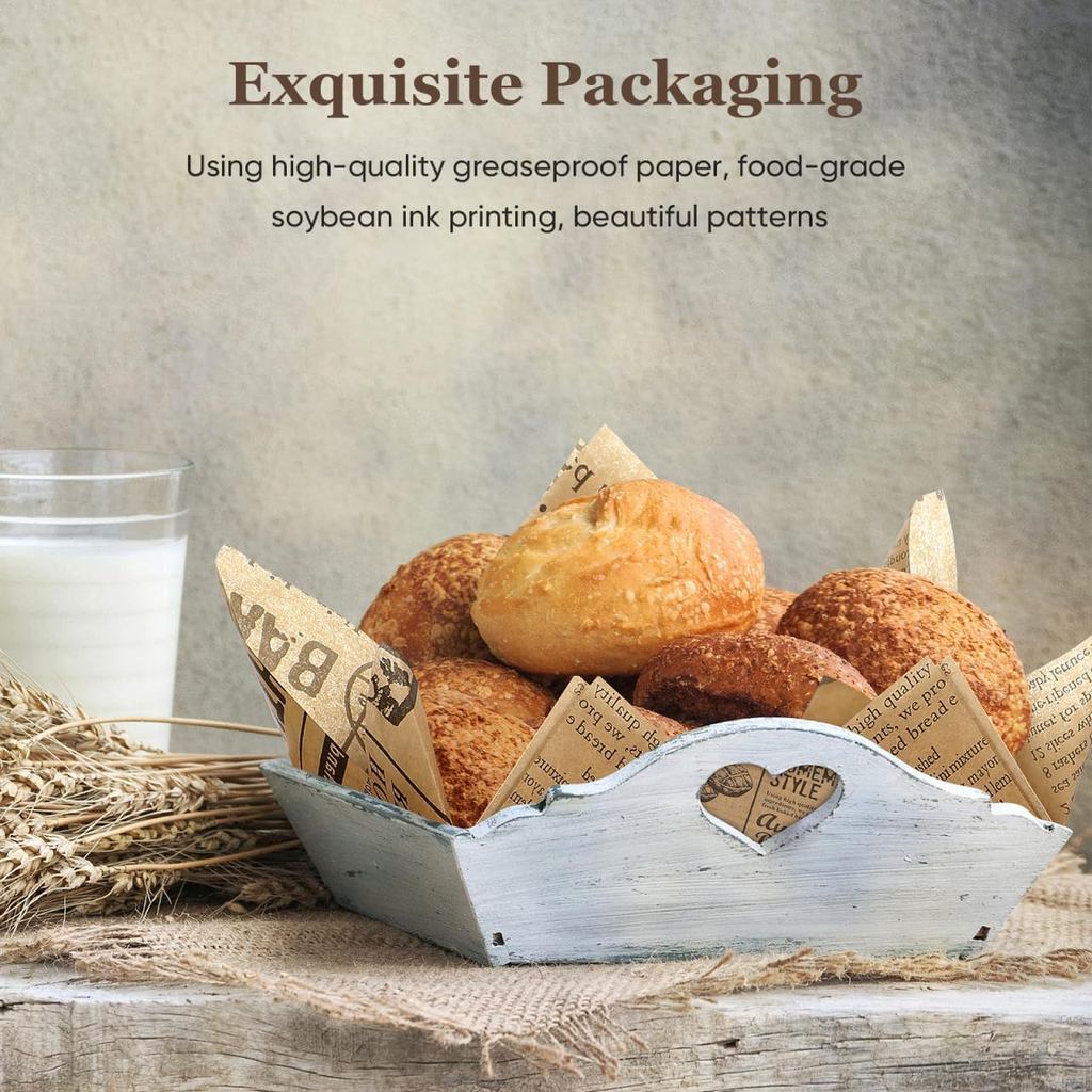 DOITOOL Parchment Paper - 50 Sheets Wax Paper for Food, Greaseproof BBQs