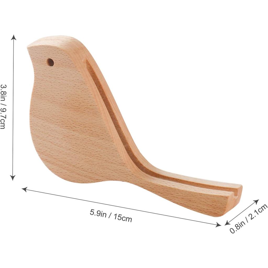 Unique Design Bird Shape Wood Acrylic Sign Holder Stand Wooden Menu Holders Table Number Display Sta