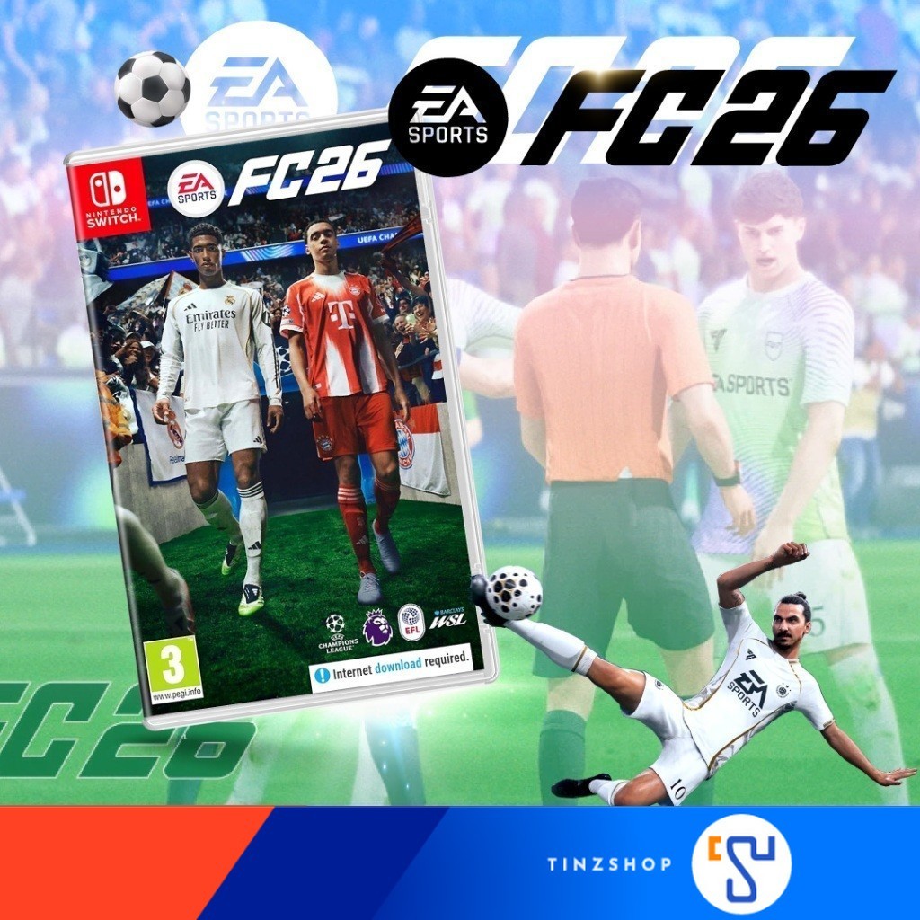 [ส่งด่วน] Nintendo Switch Game EA Sports FC26 / Zone EU Eng. (เล่นกับ Switch2 ได้) แผ่นเกม FC26 นินเทนโดสวิทซ์: Tinzshop