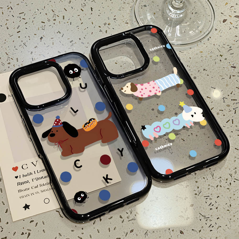 เคสโทรศัพท์ for iPhone 13 11 15 16 Pro Max Case iPhone 11 12 17 Pro Max 14 15 Pro Max 2 in 1 อะคริลิค Acrylic น่ารัก