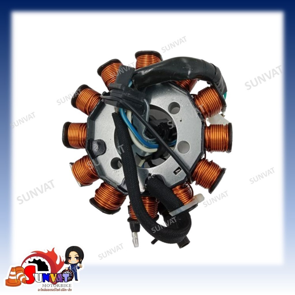 ฟิลคอยล์ มัดไฟ คอยล์สตาร์ท WAVE110i (2009-2018) สตาร์ทเท้า น็อต 3 รู [31120-KWB-601/31120-KWW-641/31