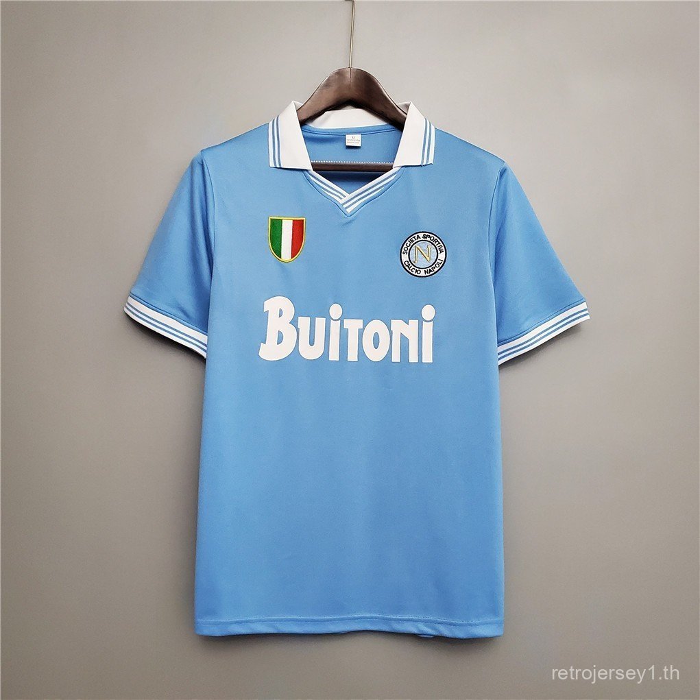 86-87 Napoli Home Retro Football Jersey Vintage Sports