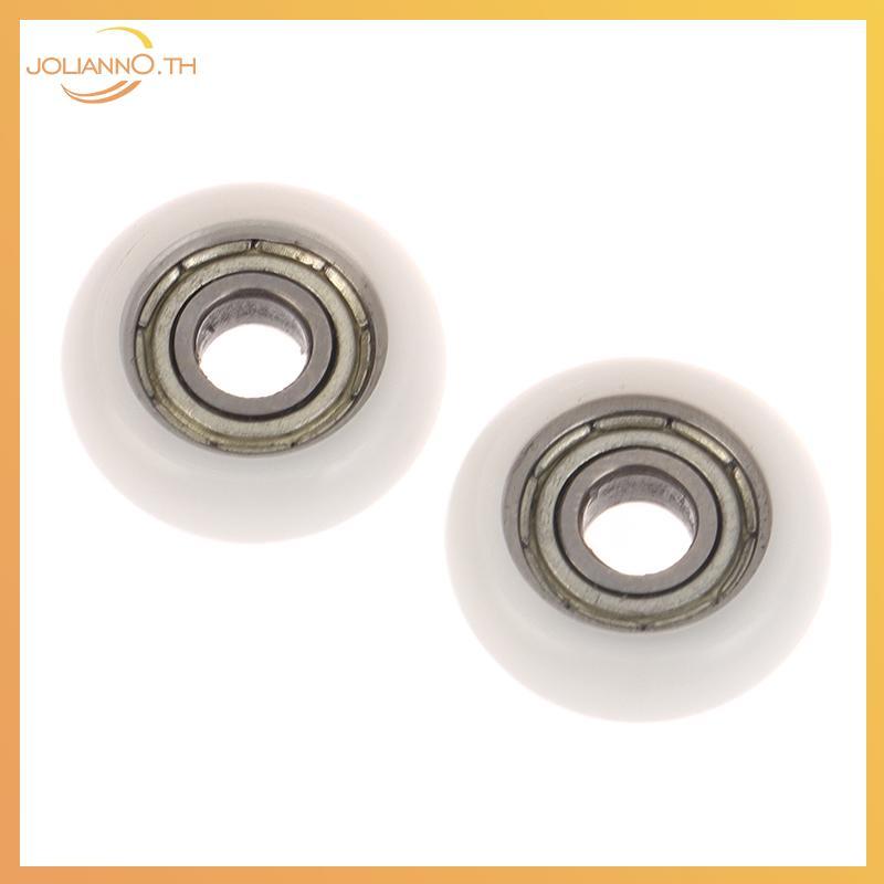 Joliann0 2 ชิ้น 695ZZ 5x18x6 มิลลิเมตร POM ไนลอนรอบประเภท Roller ล้อ POM ห่อ 695ZZ แบริ่งรอกล้อพลาสต