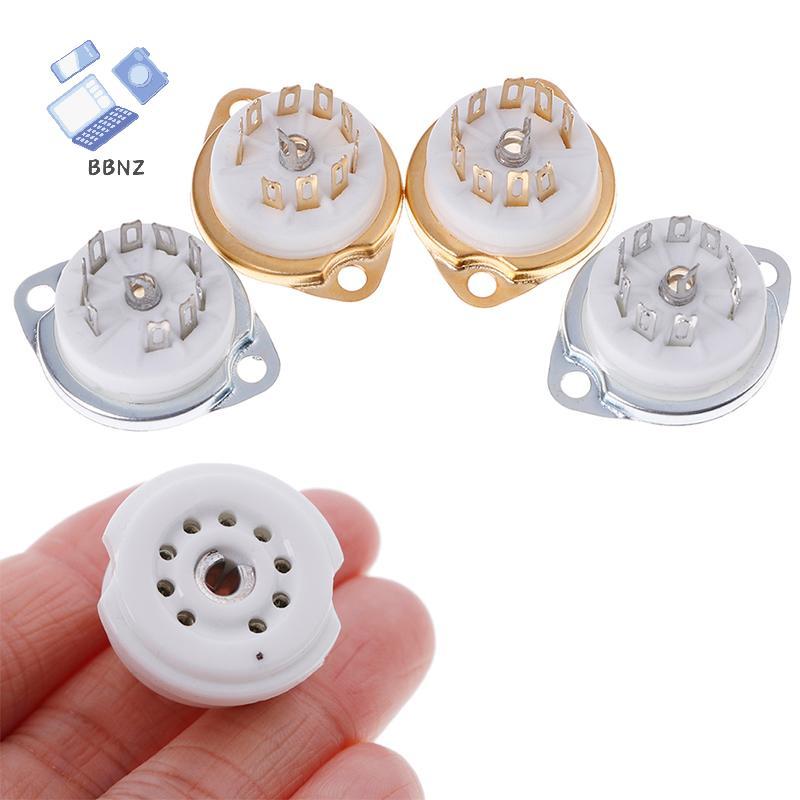 [BBNZ] 1 PC แชสซี mount 9pin ซ็อกเก็ตหลอดเซรามิคสําหรับ EL84 ECC82 6922 12AX7 TH