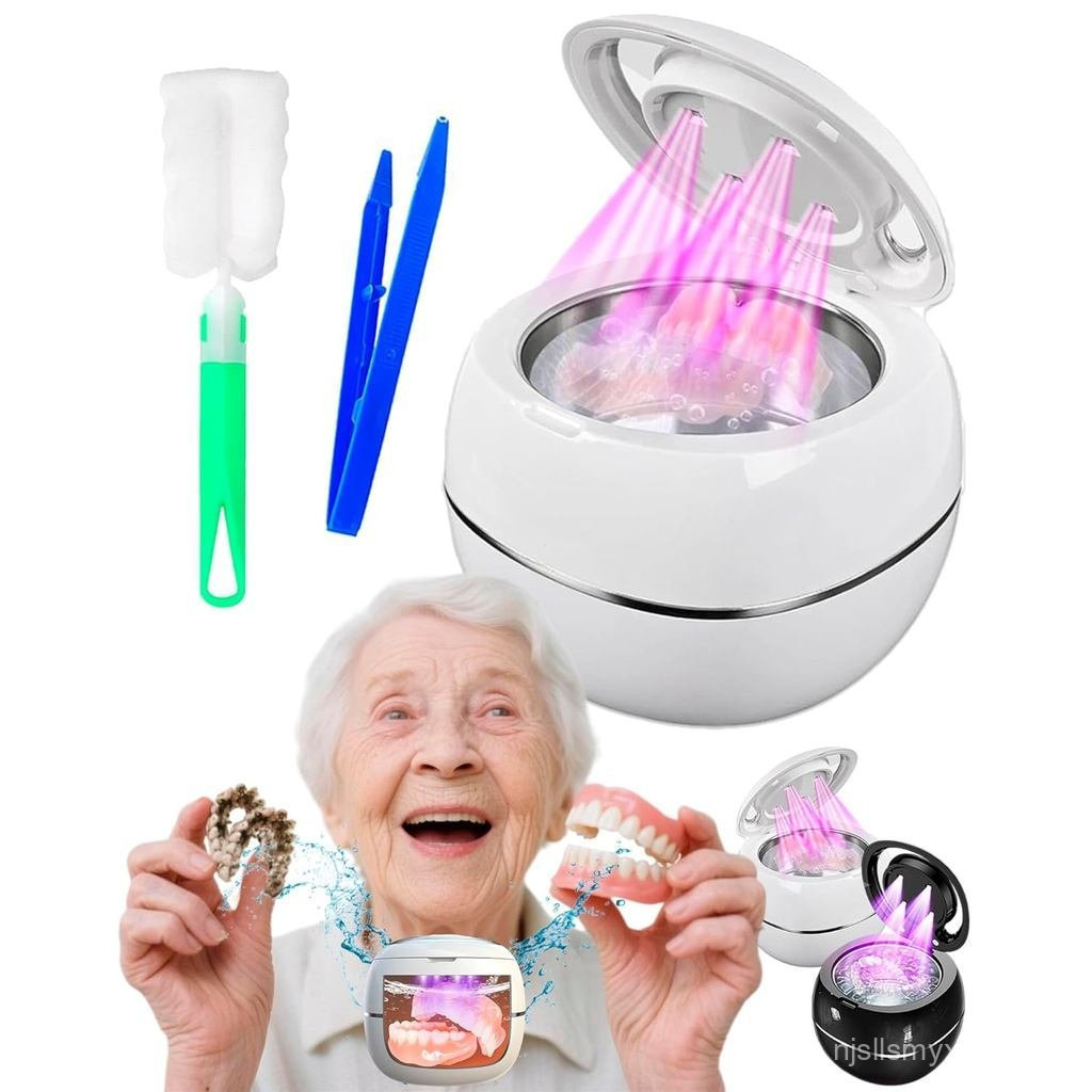 ทําความสะอาดฟันปลอมอัลตราโซนิก 42,000Hz, Retainer และปกป้องวงเล็บทําความสะอาด 360 °     ทําความสะอาด