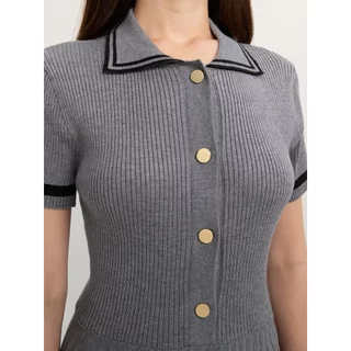 [Pomelo] เดรสคอปกโปโลกระโปรงพลีท / Pleated Polo Dress