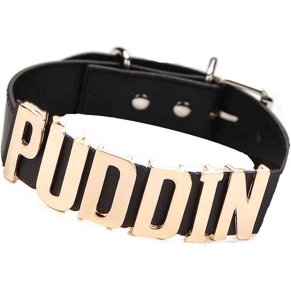 สร้อยคอกี้เนอร์สีดำ PU สำหรับคอสเพลย์ พร้อมใช้งาน BCR0