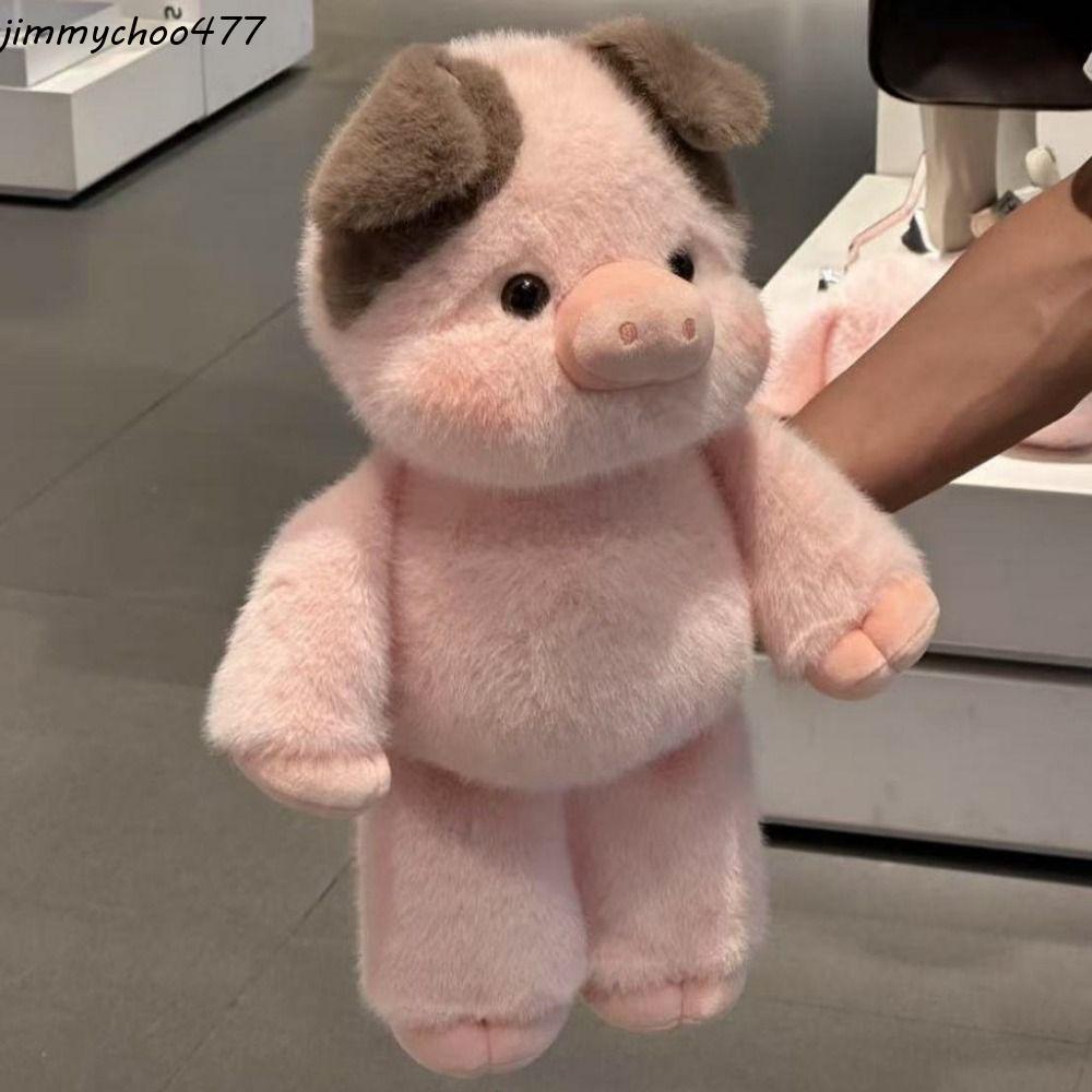 JIMMYCHOO Plush Piggy Doll, Soft Cute Piggy Plush Toy, คุณภาพสูงสบายสัมผัส Fluffy Skin-Fried ตุ๊กตาส