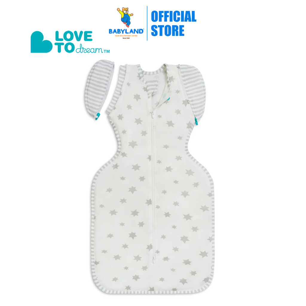 Love To Dream Stage2 Swaddle Up Transition Bag Bamboo 0.2 TOG - Superstar White