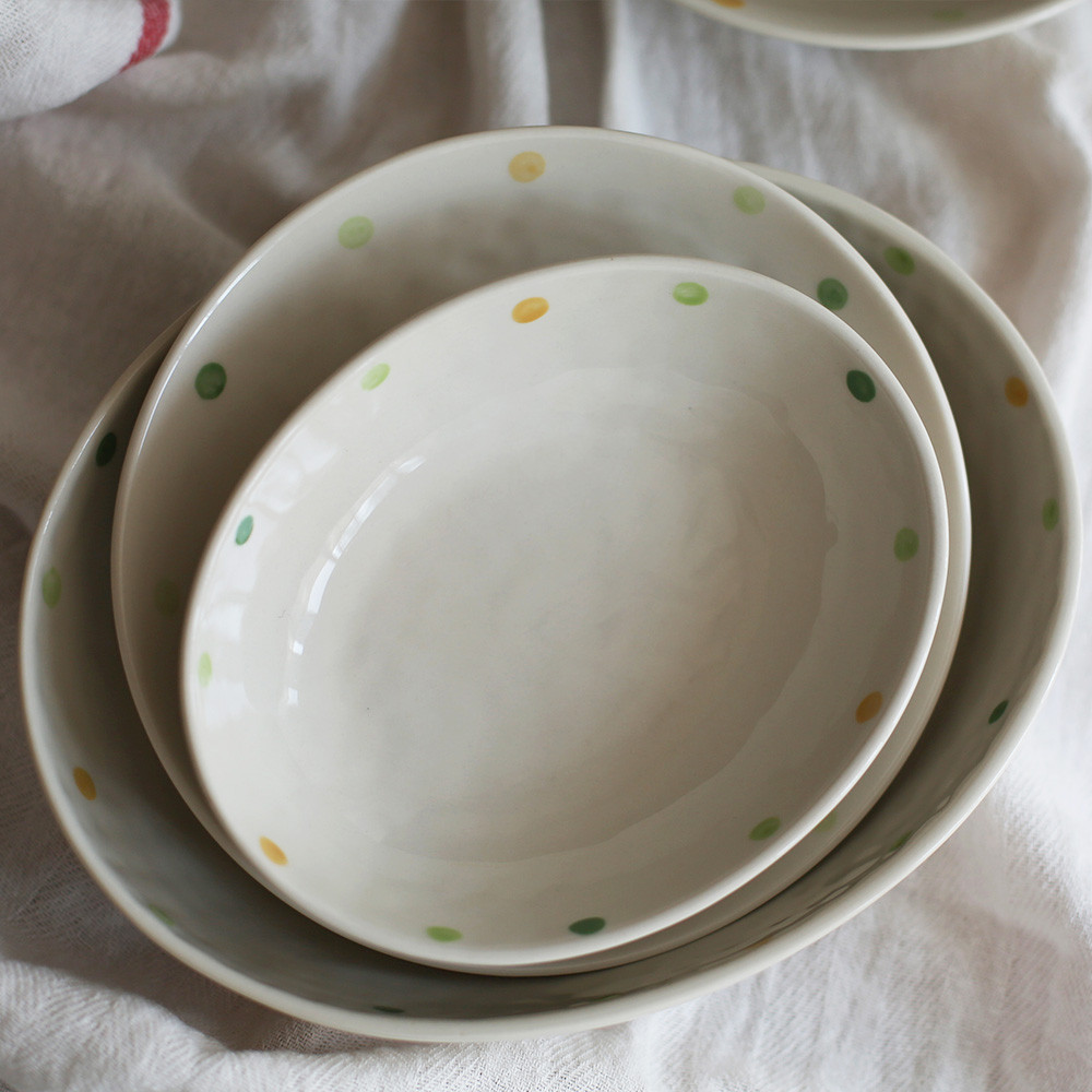 Simple Oval Plate Deep Plate Ceramic Tableware Set