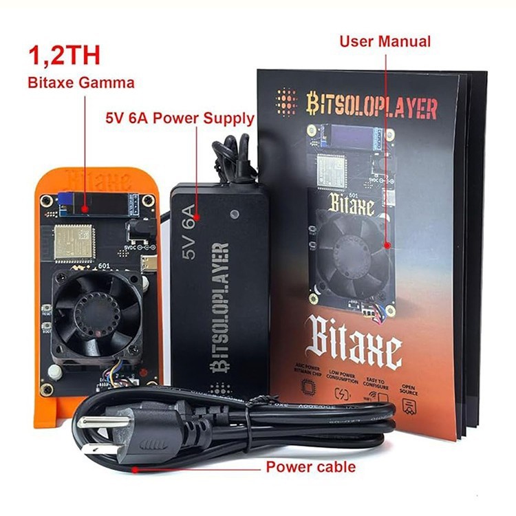 Bitaxe Gamma 601 1.2T เครื่อง Lotto เปิดในครัวเรือน 18W เงียบ