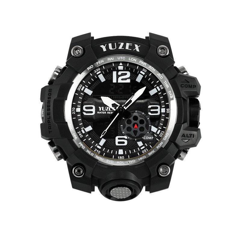 Outdoor Camping Seven-Core นาฬิกาอิเล็กทรอนิกส์ยุทธวิธีทอผ้าการประมวลผล YUZEX ปีนเขานาฬิการ่มเชือก O