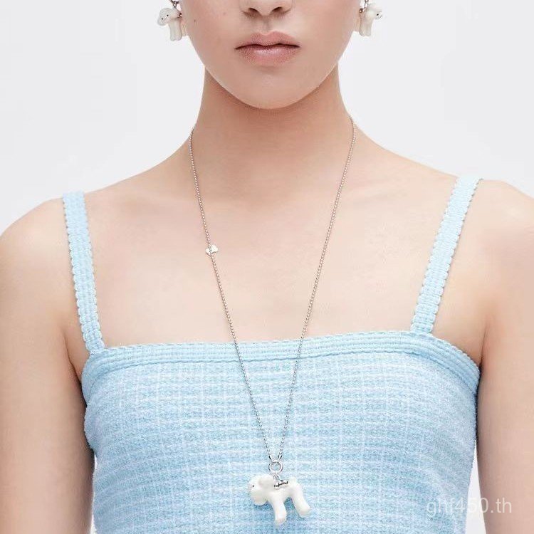สร้อยคอยาวสำหรับผู้หญิง ออกแบบในสไตล์ Childlike พร้อมตัวห้อยเหมือนTeddy Bear สวยงามและไม่ซ้ำใคร GDN3