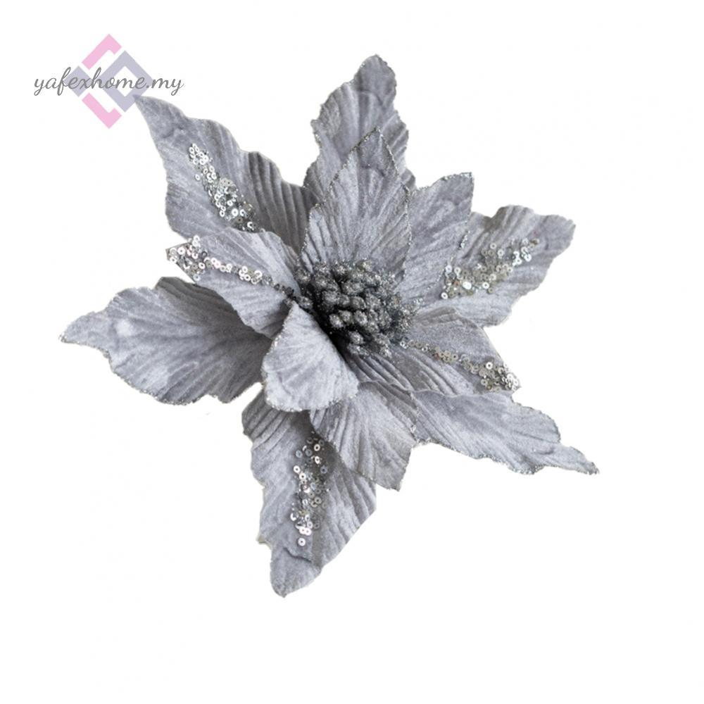 Bright Colorful Artificial Flowers with Stems for Elegant Christmas Trees