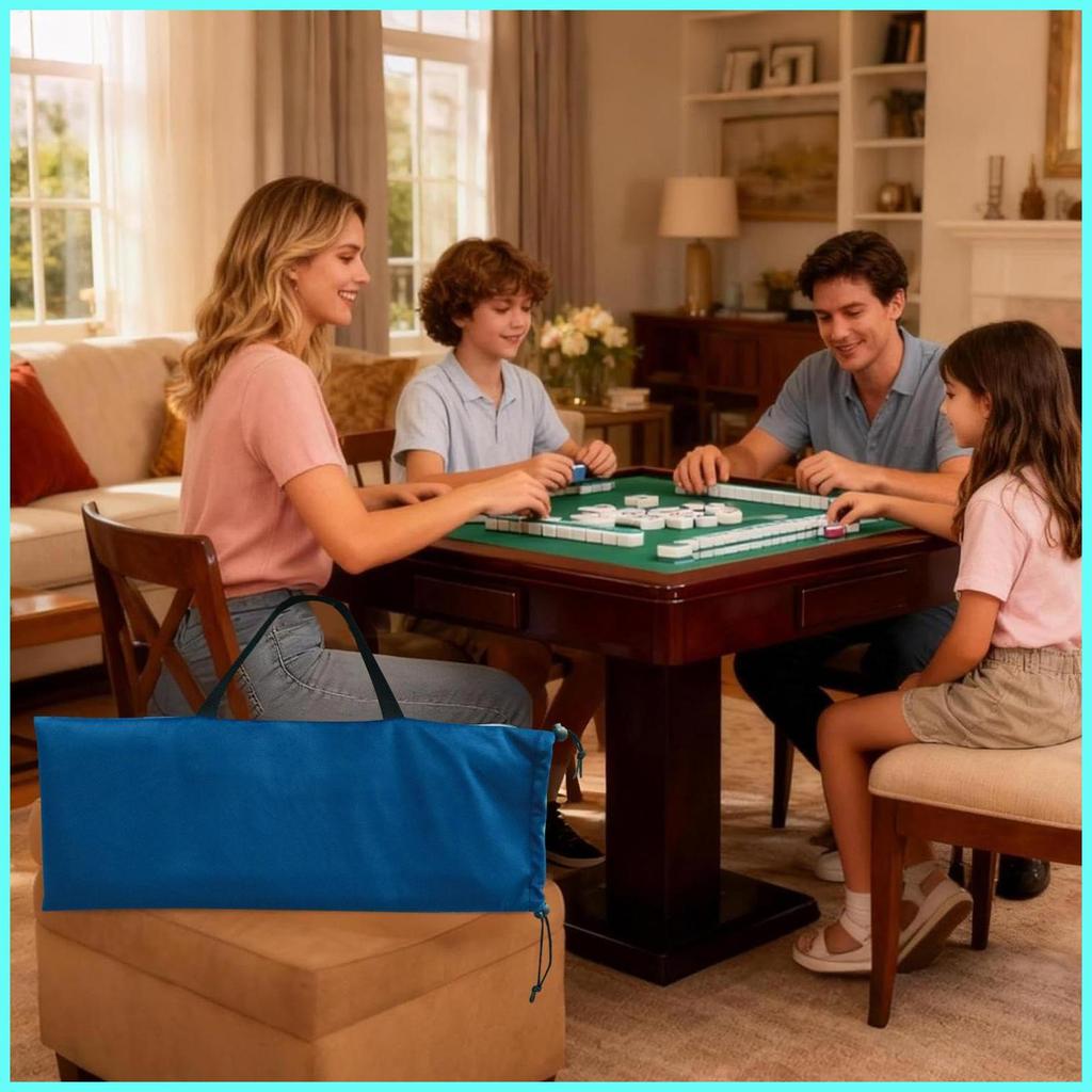 Mahjong Rack Storage กระเป๋า 2 ชิ้นป้องกัน Drawstring Sleeve Mahjong Pusher กระเป๋าถือสําหรับ Travel