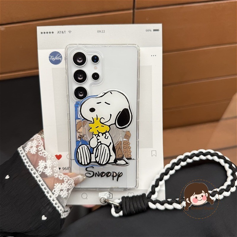 Clear Snoopy Standเคสโทรศัพท์สําหรับRealme 15T 15 14T 14 Pro Plus 14X 13 + 13 12 12X 11 11X 10 9i 9 