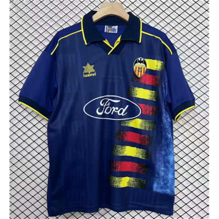 Retro version 1996 97 Valencia Jersey away Sports football Shirt S-XXL