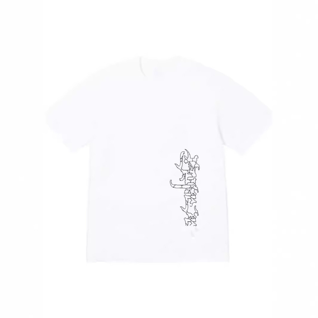 24FW Satan Tee หลังอะนิเมะตัวอักษร Satan พิมพ์เสื้อยืดแขนสั้นผ้าฝ้ายแท้ Bottoming เสื้อผู้ชายผู้หญิง