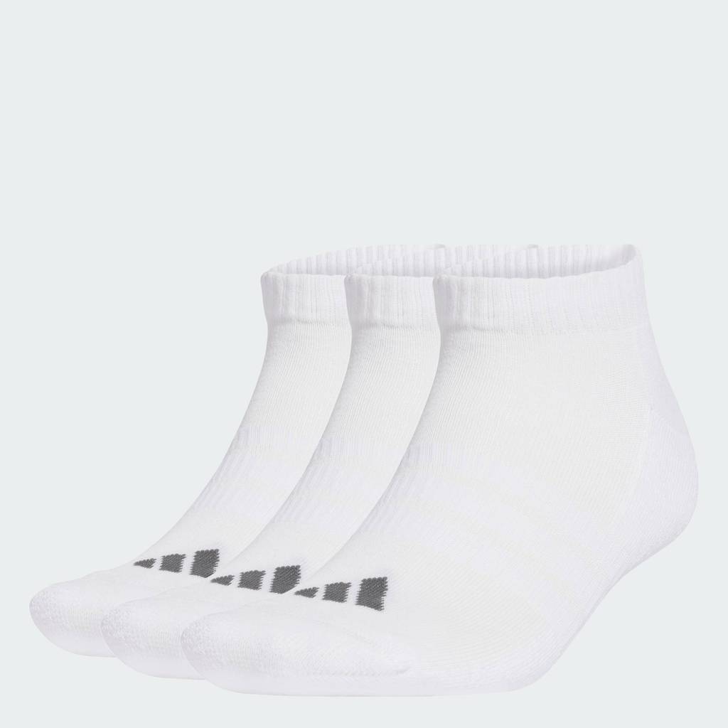 adidas Lifestyle Cushioned Essentials Low Cut Socks 3 Pair Pack Unisex White KR7121
