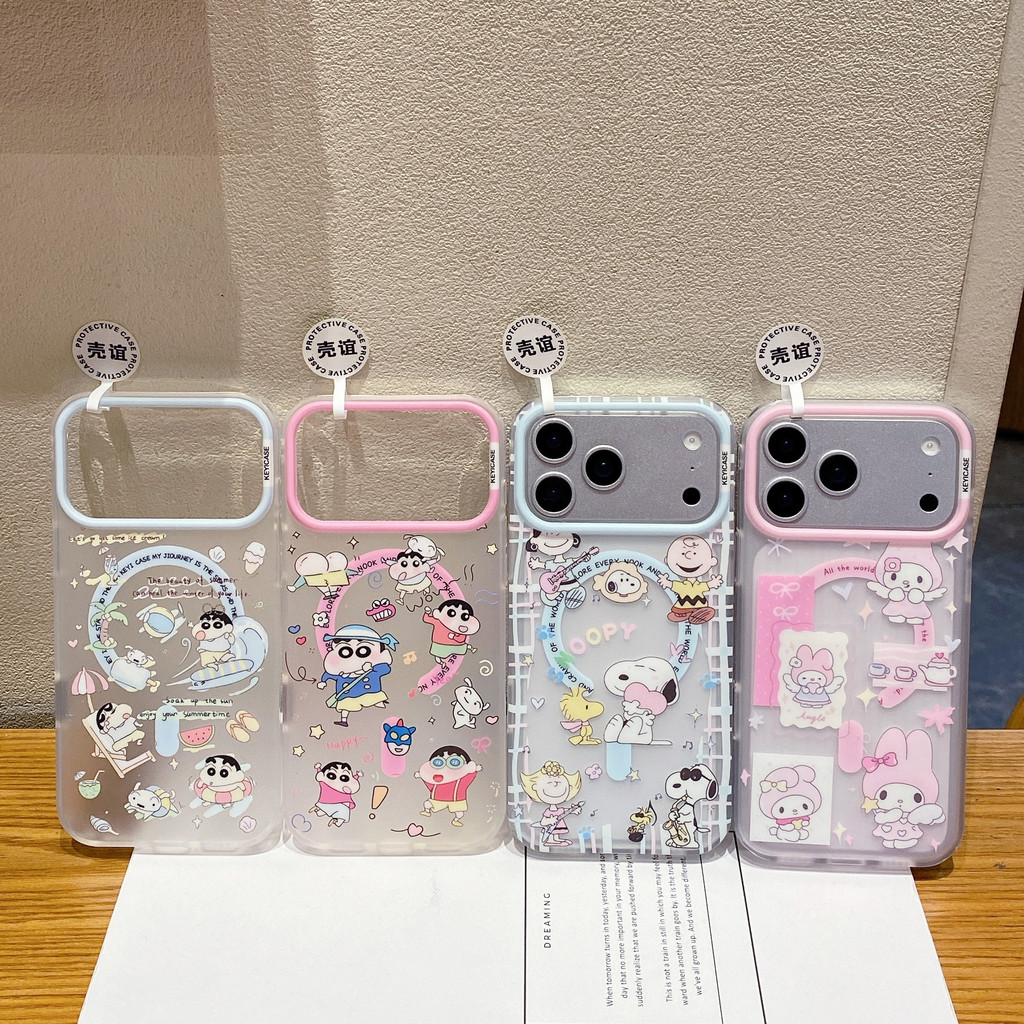 เคสโทรศัพท์ลายการ์ตูนน่ารักสําหรับ iPhone - Snoopy & Crayon Shin-chan Design - ฝาครอบ TPU นุ่มโปร่งใสสําหรับ iPhone 17 17pro 16 15 ปลอก 14 13 Pro Max 16pro 15 14 Pro Full Coverage