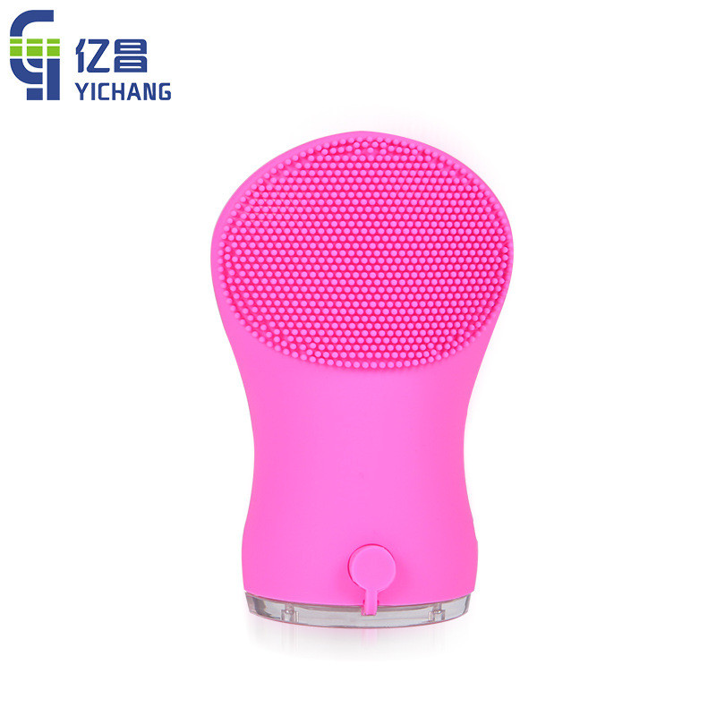 Yichang Electric Facial Cleanser แปรงล้างหน้าซิลิโคนทําความสะอาดรูขุมขนเครื่องมือสองด้านทําความสะอาด