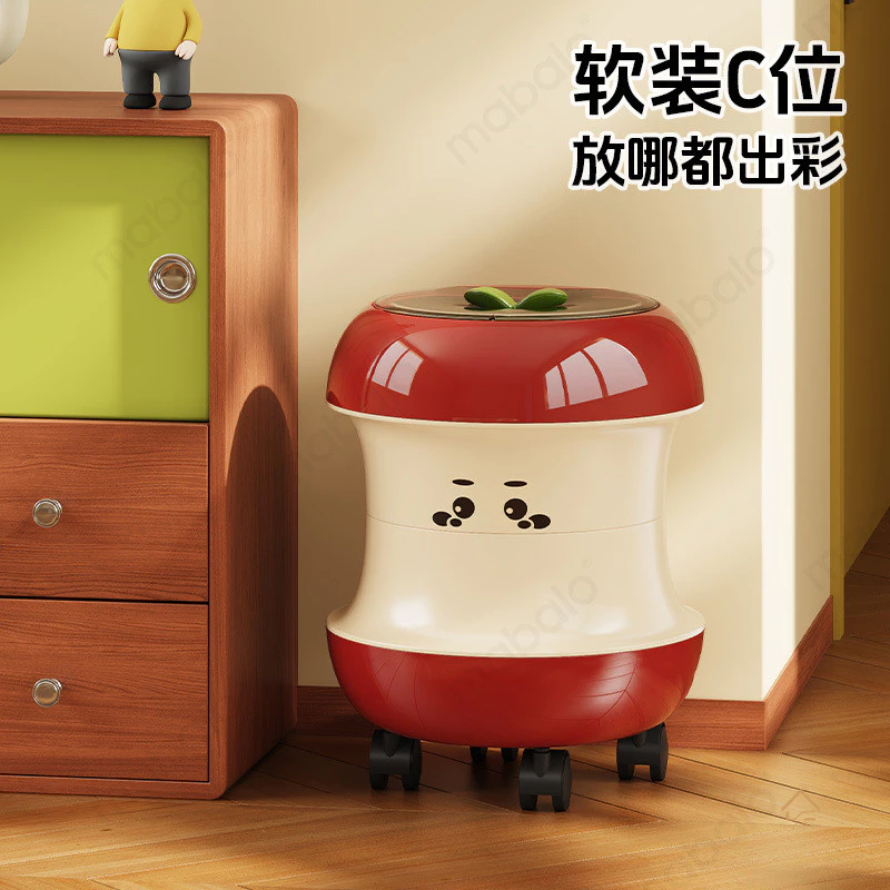 ถังขยะการ์ตูนถังคู่พร้อมฝาปิดสำหรับห้องนั่งเล่นและห้องนอน thumbnail 4