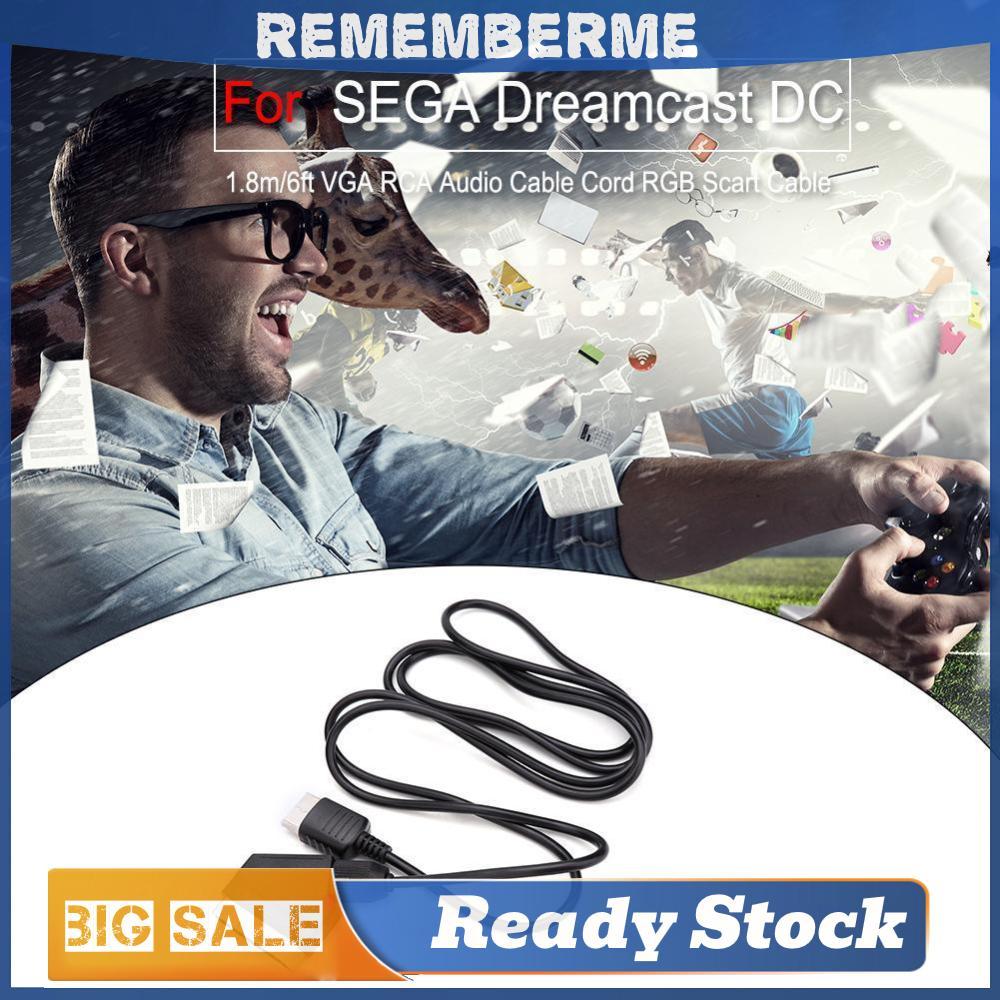 RGB Scart Cable เปลี่ยนทีวี AV Lead RGB Scart Cable สําหรับ SEGA Dreamcast DC