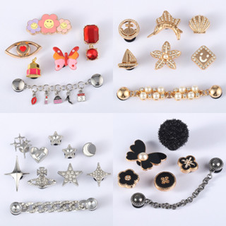 Miss Zoe Jibtz อุปกรณ์ประดับรองเท้า โลหะ ประดับด้วยไข่มุกและ…