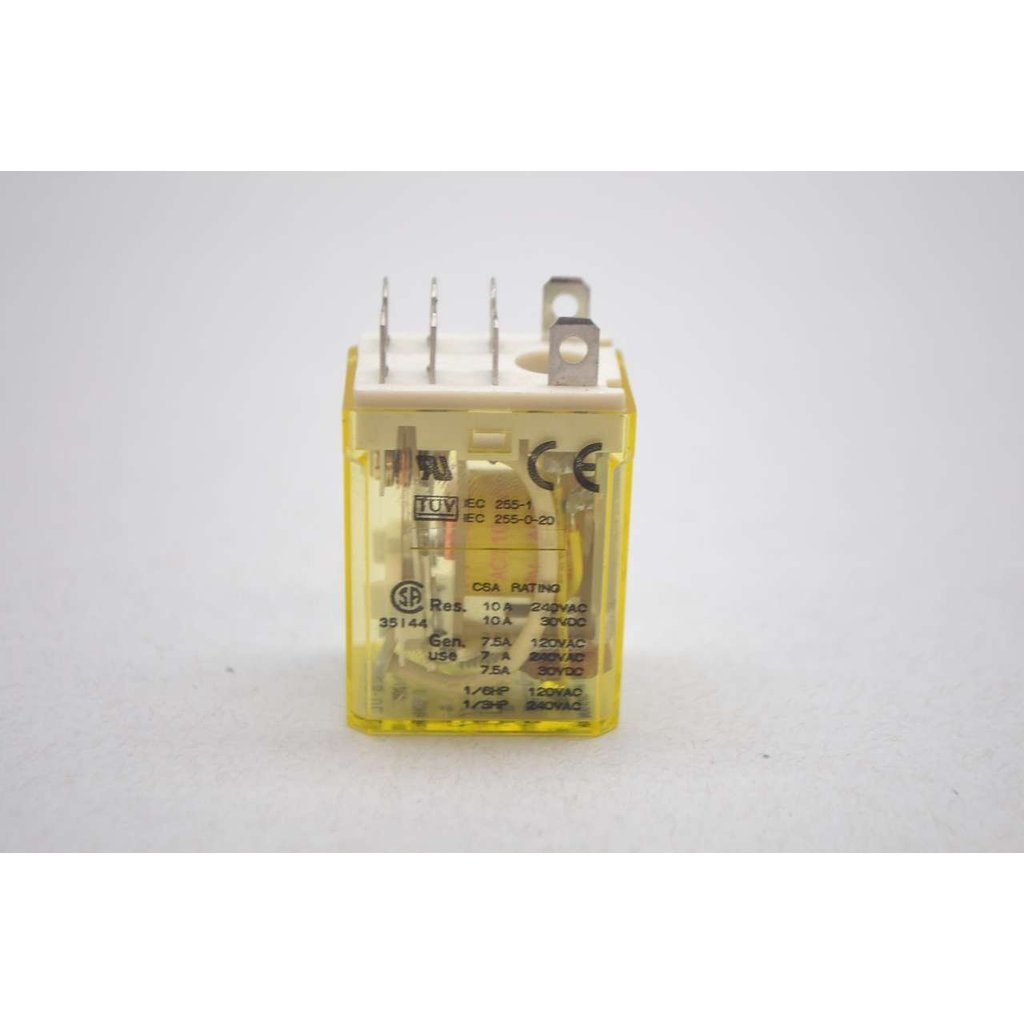 IDEC RH2B-ULAC110-120V POWER RELAY, DPDT, 120VAC, 10A, ปลั๊กเข้า