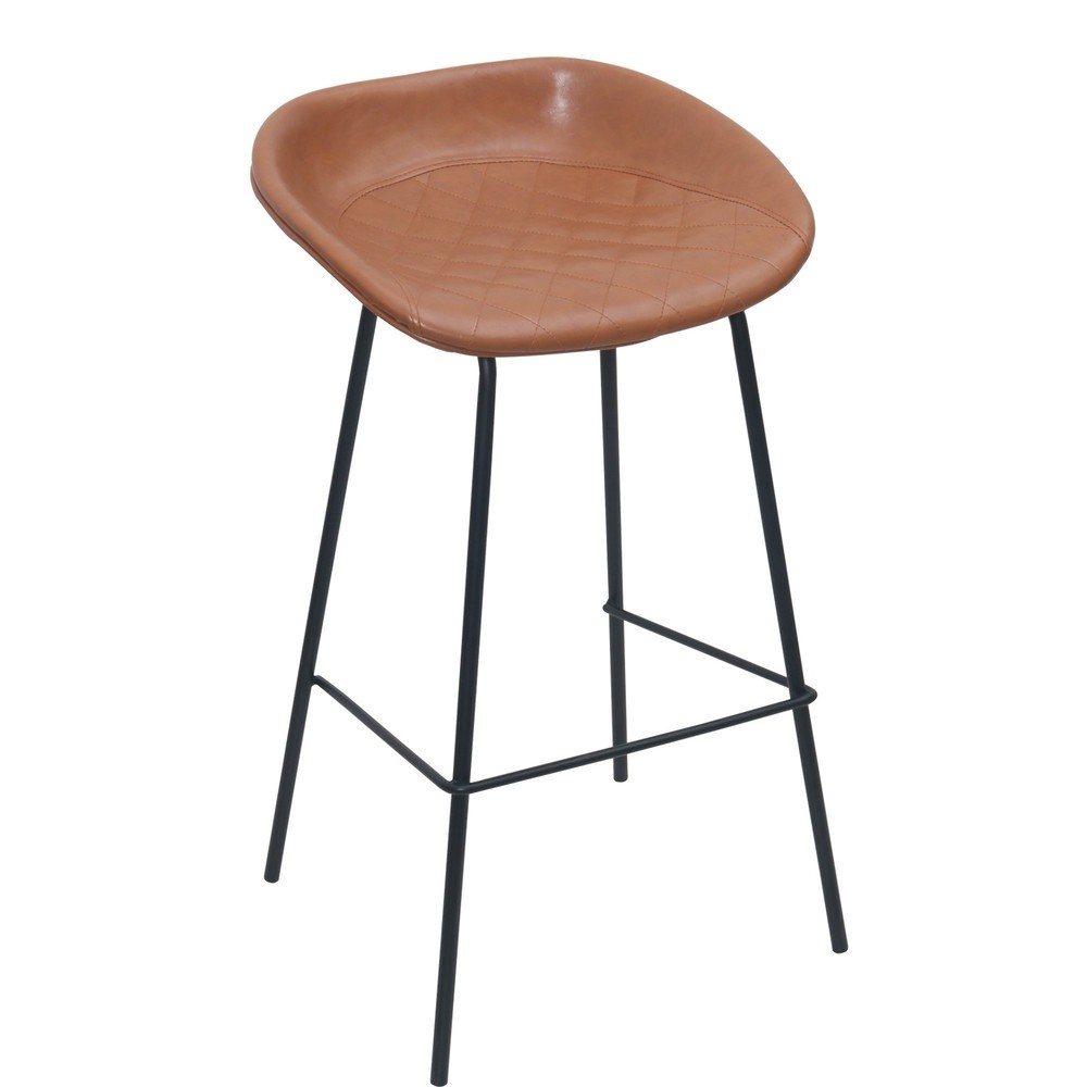 🚀 good.garden29-PULITO เก้าอี้บาร์ เบาะหนัง PU รุ่น PELLE-BW ขนาด 44x44x82ซม. สีน้ำตาล ยอดขายอันดับ1