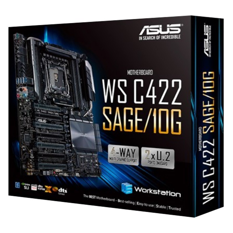 ใช้งานได้ Workstation Intel Asus WS-C422-SAGE/10G เมนบอร์ดสนับสนุน Multi-Graphics การ์ด Fire Fire Fi