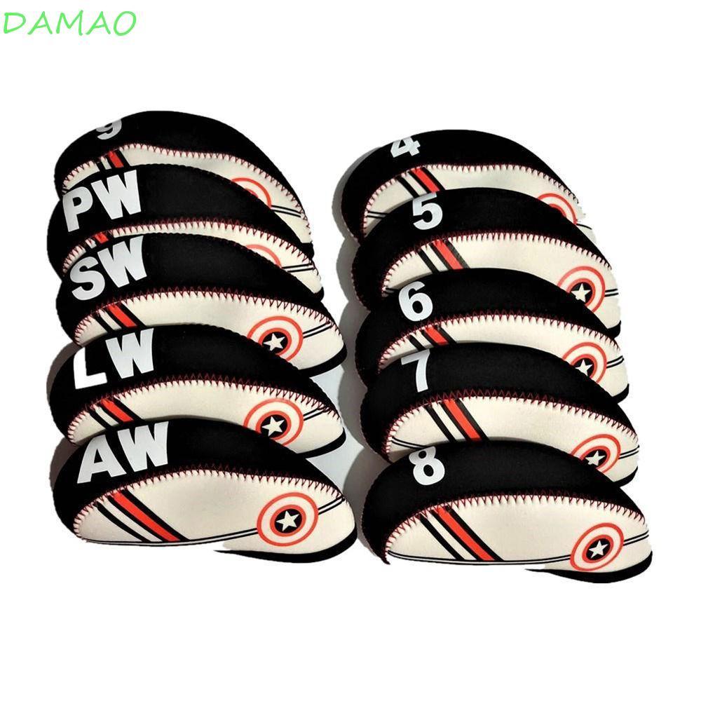 DAMAO Golf Iron Headcover Wedge cover Neoprene Golf เหล็กชุดกอล์ฟพัตเตอร์อุปกรณ์เสริมการฝึกอบรมกอล์ฟ