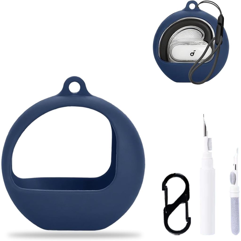 สําหรับ Soundcore V40i ฝาครอบเคส, หูฟังฝาครอบป้องกัน (พร้อมคาราบิเนอร์ + เชือกเส้นเล็ก + ปากกาทําควา