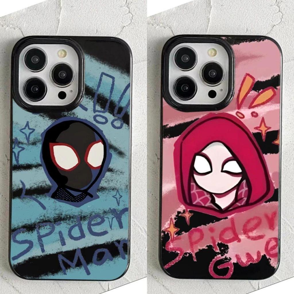Fun Spider-Man สําหรับ iPhone16plus/15promaxเคส iPhone 13/12 เคสเยลลี่ 11/x