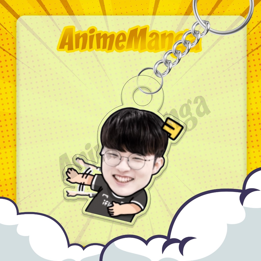 T1 Player League of Legends พวงกุญแจน่ารัก วัสดุอะคริลิคใส